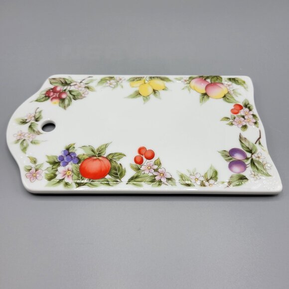 Andrea By Sadek Ceramic Floral Fruit Design Cutting Board Wall Hanging Home Deco - Picture 7 of 10